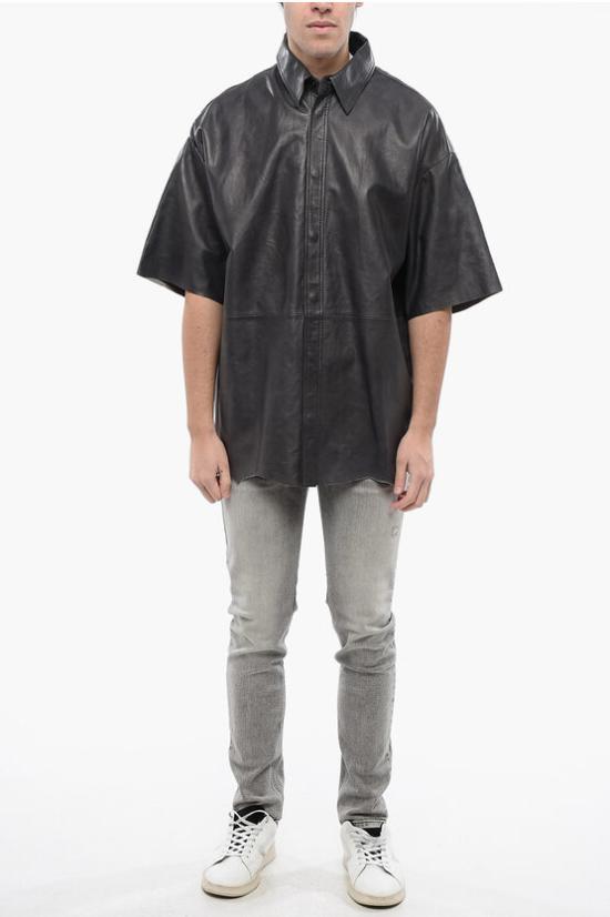  디젤 가죽 자켓 A13099 0CLAQ 9XX Gray - DIESEL