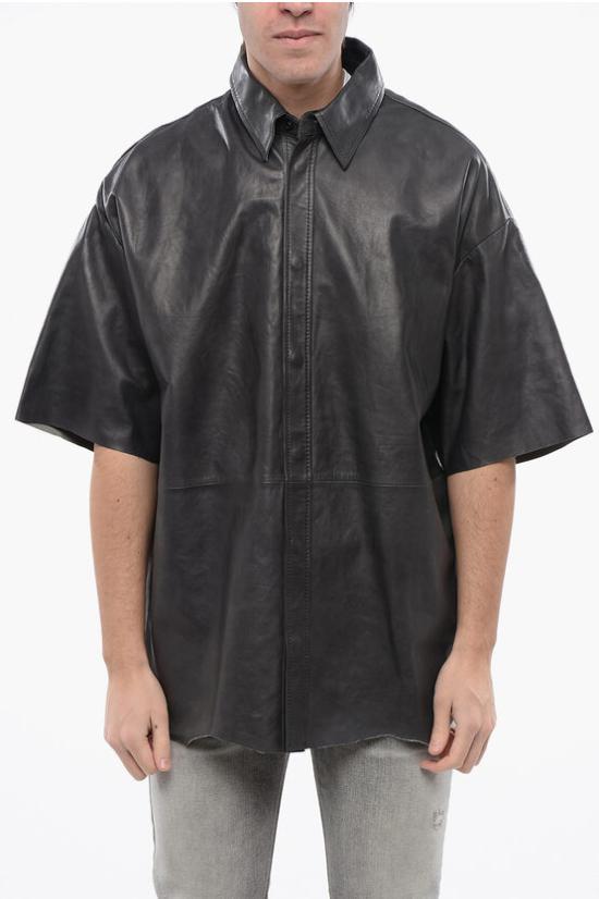  디젤 가죽 자켓 A13099 0CLAQ 9XX Gray