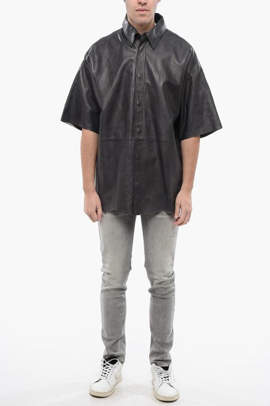  디젤 가죽 자켓 A13099 0CLAQ 9XX Gray - DIESEL