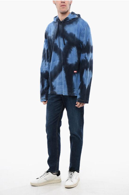  디젤 후드 티셔츠 A13313 0CLAU 8NTA Blu Nero - DIESEL