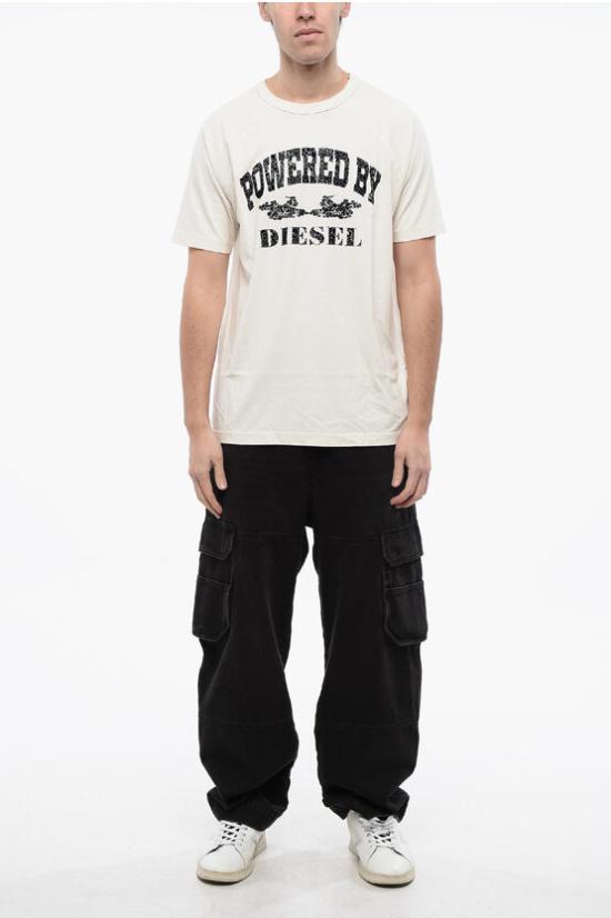  디젤 반팔 티셔츠 A13280 0DQAU 141 White - DIESEL