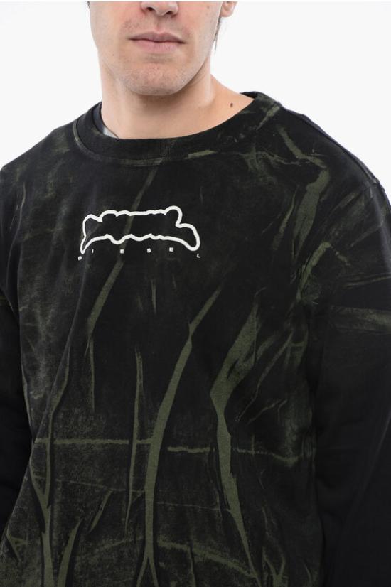  디젤 긴팔 티셔츠 A12159 0AJBD 5FVA Nero Verde - DIESEL