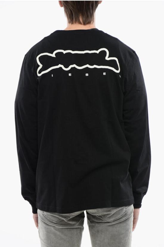  디젤 긴팔 티셔츠 A12159 0AJBD 5FVA Nero Verde - DIESEL