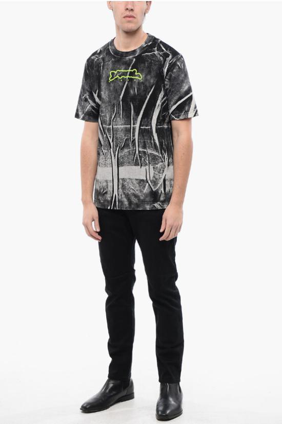  디젤 반팔 티셔츠 A12155 0AJBD 141A Nero Grigio - DIESEL