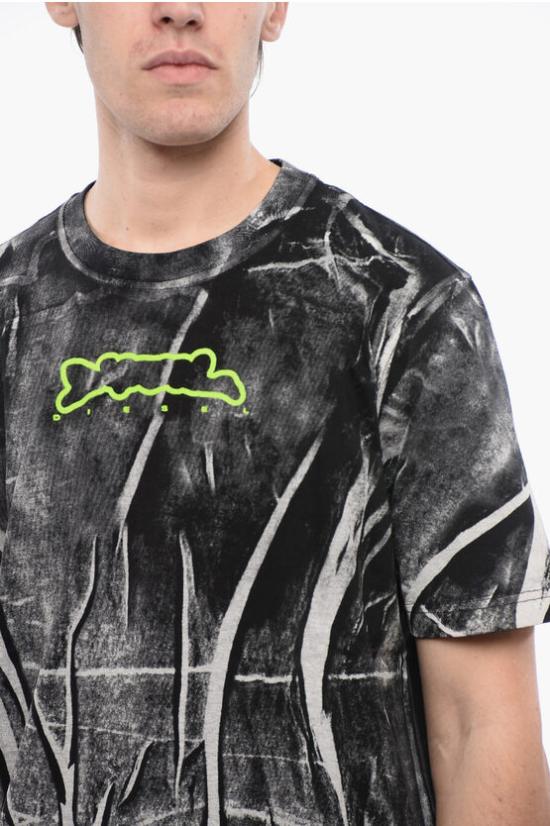  디젤 반팔 티셔츠 A12155 0AJBD 141A Nero Grigio - DIESEL