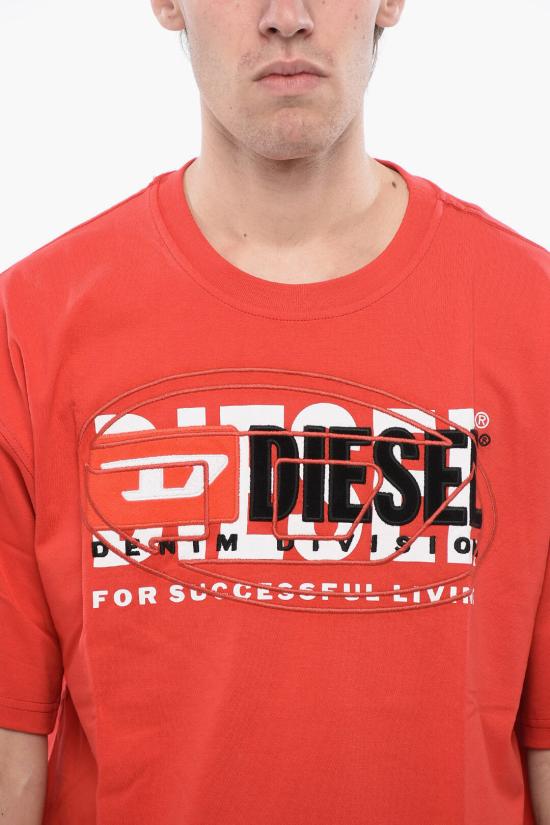  디젤 반팔 티셔츠 A12147 0PATI 42A Red - DIESEL