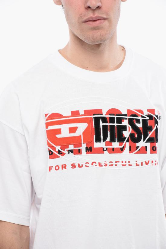  디젤 반팔 티셔츠 A12147 0PATI 100 White - DIESEL