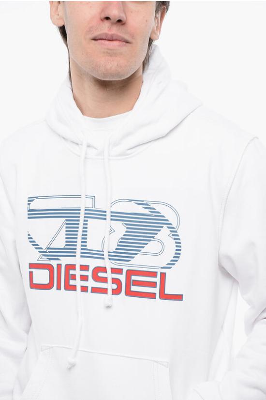  디젤 후드 티셔츠 A12516 0HAYT 100 White - DIESEL