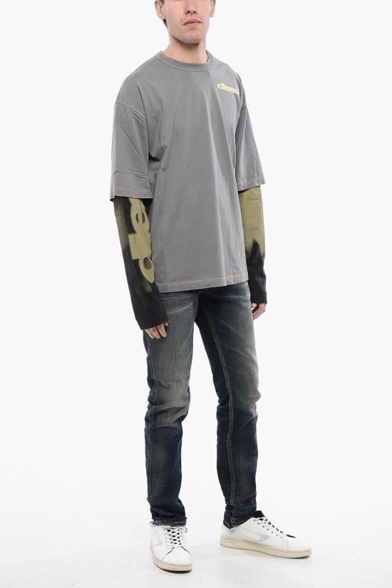  디젤 긴팔 티셔츠 A12704 0JNAY 9BX Gray - DIESEL