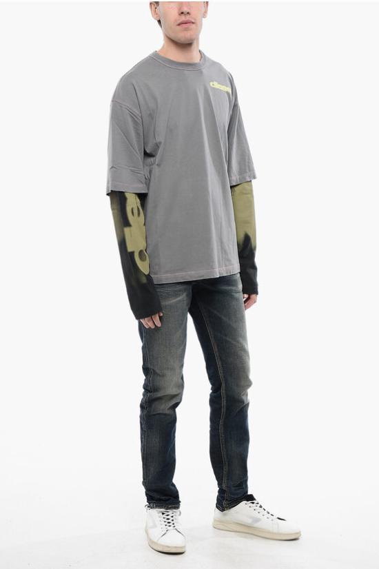  디젤 긴팔 티셔츠 A12704 0JNAY 9BX Gray - DIESEL