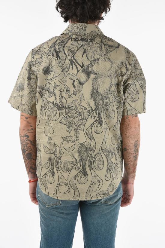  디스퀘어드2 반팔 셔츠 S71DM0546 S41794 729 Beige - DSQUARED2