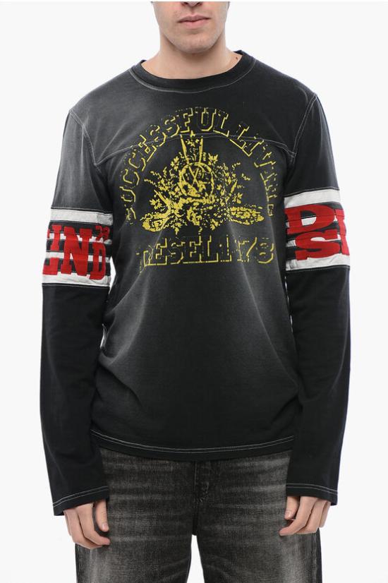  디젤 긴팔 티셔츠 A12122 0WHAL 9XX Gray