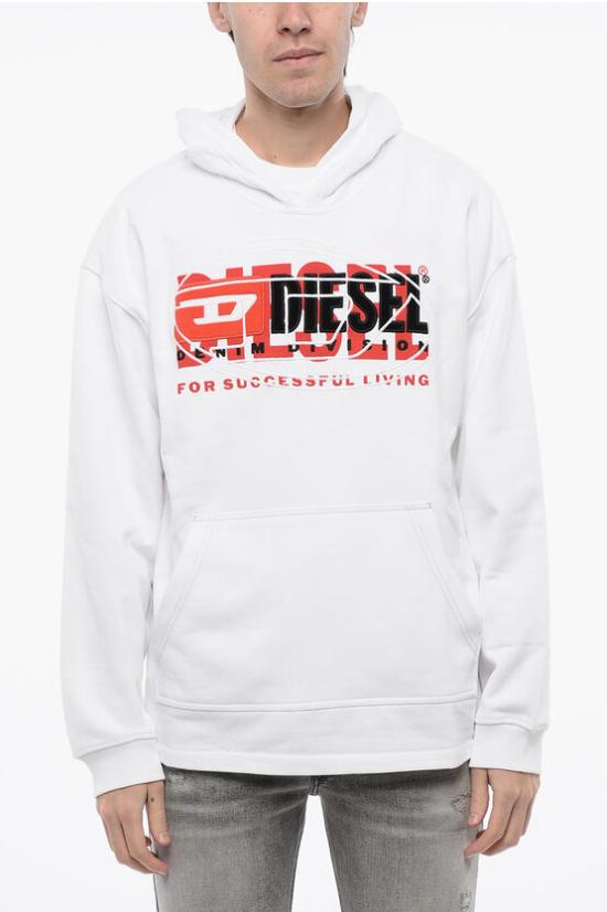  디젤 후드 티셔츠 A12153 0IAJH 100 White