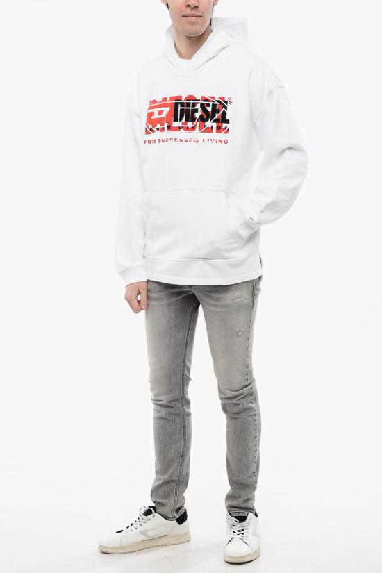  디젤 후드 티셔츠 A12153 0IAJH 100 White - DIESEL