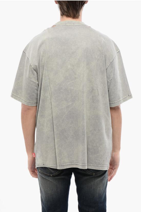  디젤 반팔 티셔츠 A12202 0THAZ 9BX Gray - DIESEL