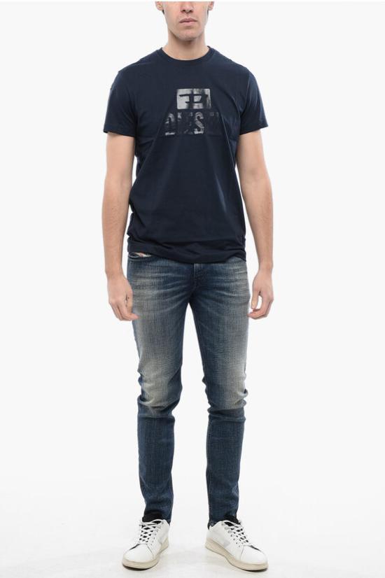  디젤 반팔 티셔츠 A09753 RPATI 81E Midnight blue - DIESEL