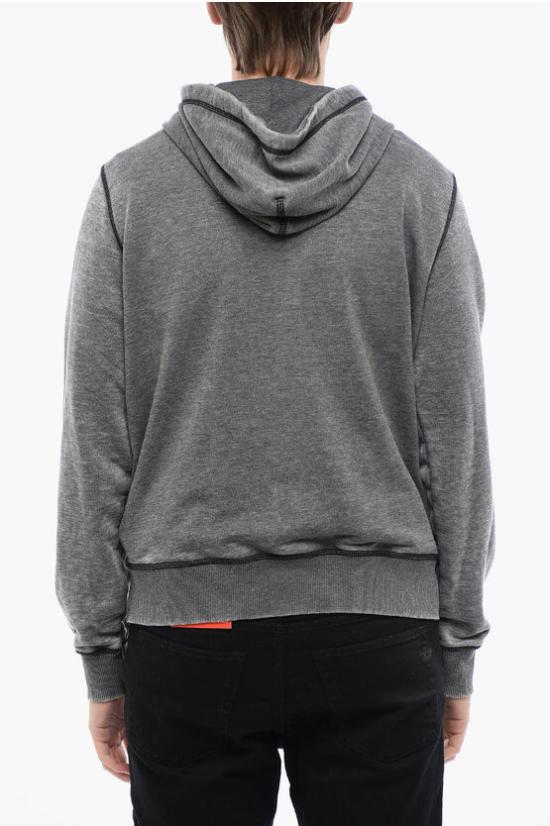  디젤 후드 티셔츠 A10431 0IJAT 900 Gray - DIESEL