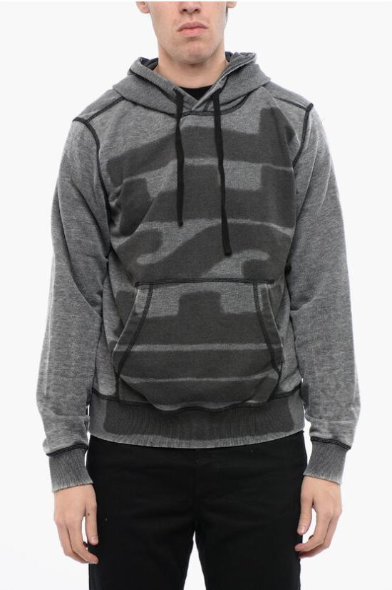  디젤 후드 티셔츠 A10431 0IJAT 900 Gray