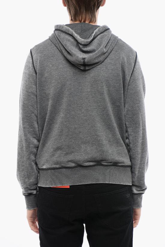  디젤 후드 티셔츠 A10431 0IJAT 900 Gray - DIESEL