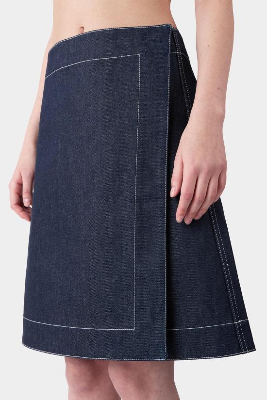  써네이 숏 스커트 SUNW241PRSK005BL RAW ELECTRIC BLUESTRIPES DOM - SUNNEI