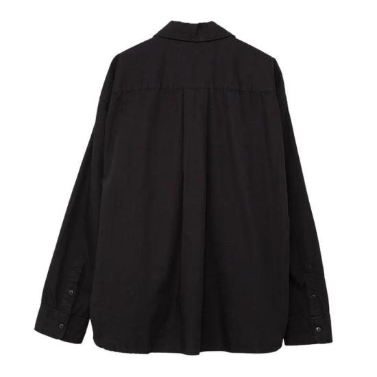  메종 미하라 야스히로 옥스포드 롱 슬리브 셔츠 I12SH011 BLACK DOM - MAISON MIHARA YASUHIRO