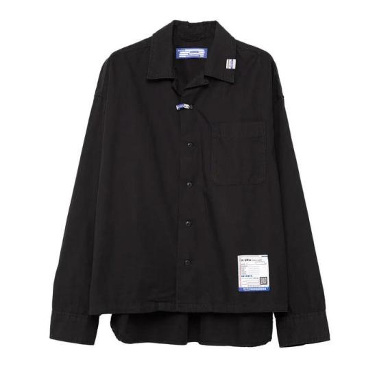  메종 미하라 야스히로 긴팔 셔츠 I12SH011 BLACK DOM