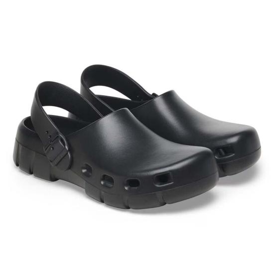  버켄스탁 샌들 버켄슈톡 버키 플로우 에바 슬립온 블랙 - BIRKENSTOCK