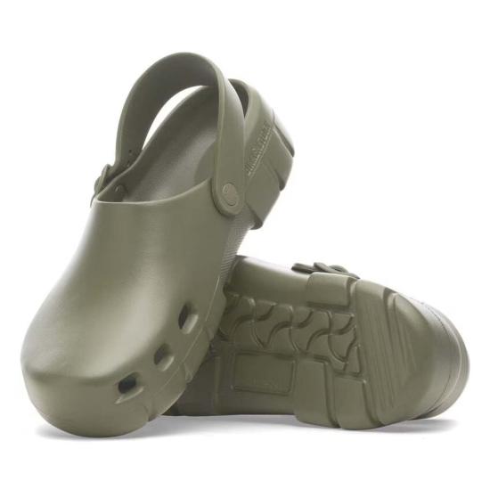  버켄스탁 뮬/슬리퍼 버켄슈톡 버키 플로우 슬립온 카키 - BIRKENSTOCK