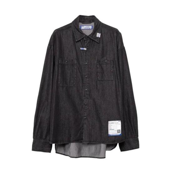  메종 미하라 야스히로 긴팔 셔츠 I12SH002 BLACK DOM