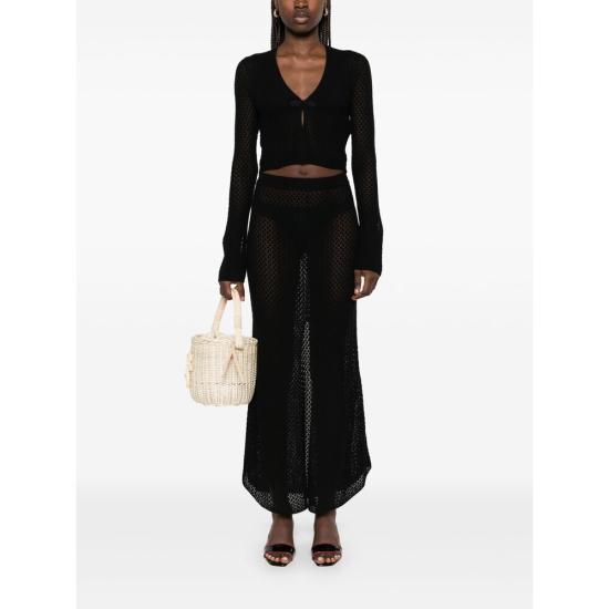 25SS 더 가먼트 롱 스커트 19081 TANZANIA 050 BLACK - THE GARMENT