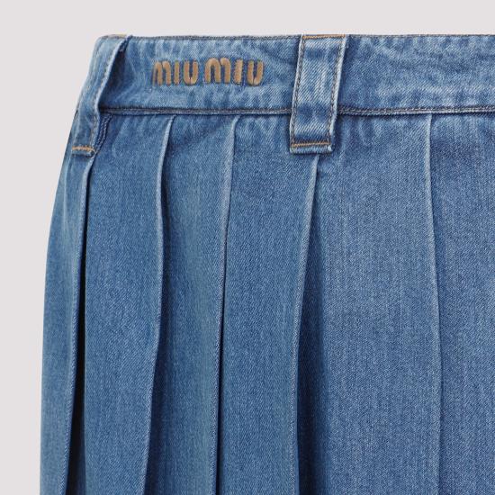 25SS 미우미우 미디 스커트 GWD329SOOO 143V F0008 BLEU - MIU MIU