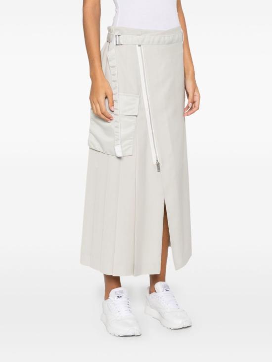  사카이 미디 스커트 2407511 beige - SACAI