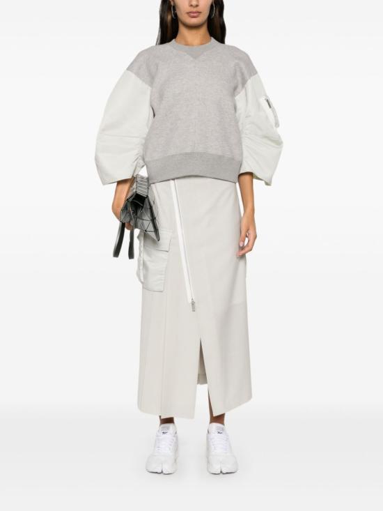  사카이 미디 스커트 2407511 beige - SACAI