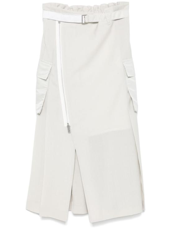  사카이 미디 스커트 2407511 beige