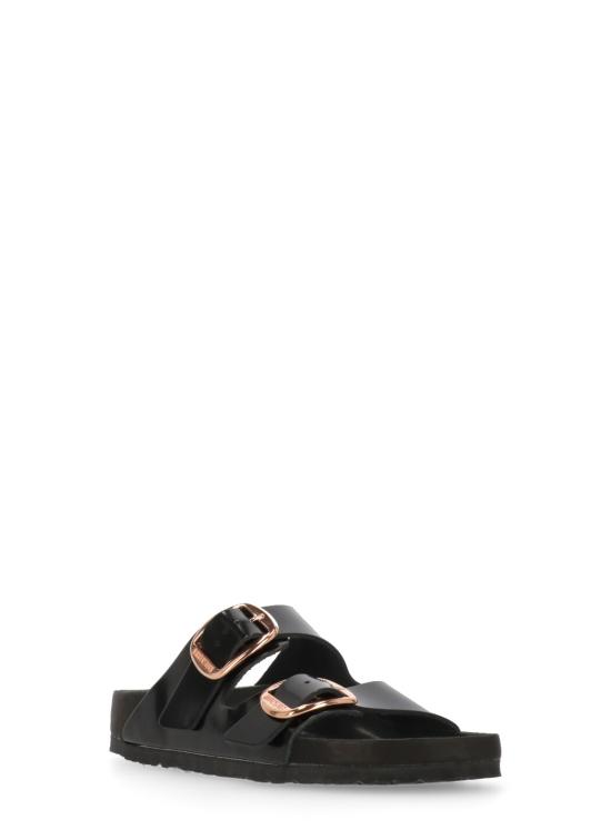 25SS 버켄스탁 뮬/슬리퍼 1027840 ARIZONA BIG BUCKLE EXQSHINE BL Black - BIRKENSTOCK