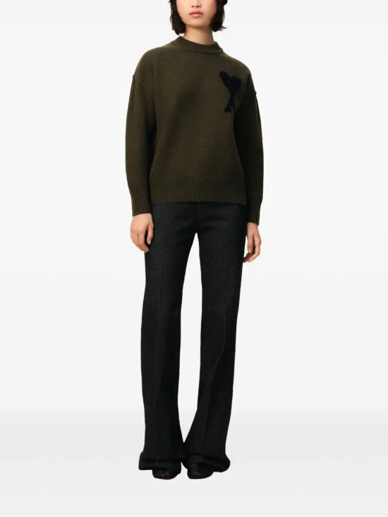  아미 스웨터 E25SPUKS018018 green - AMI