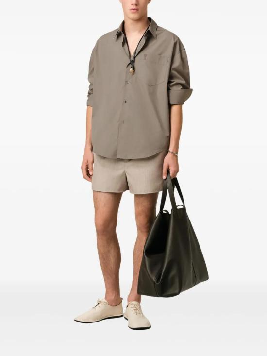  아미 긴팔 셔츠 E25USH145CO0076 grey - AMI