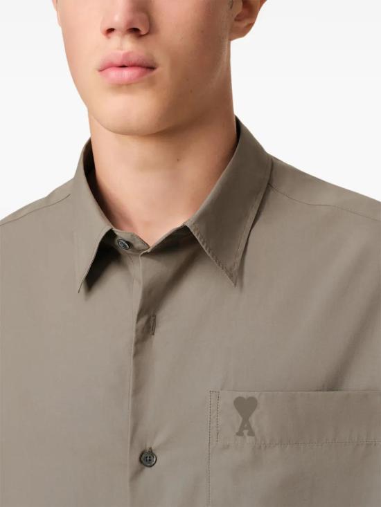  아미 긴팔 셔츠 E25USH145CO0076 grey - AMI