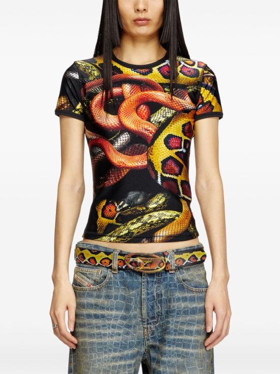  디젤 반팔 티셔츠 P014640SPBJ black - DIESEL