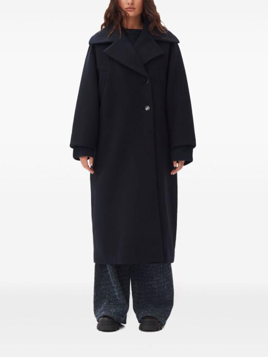  가니 코트 F9573 midnight blue - GANNI