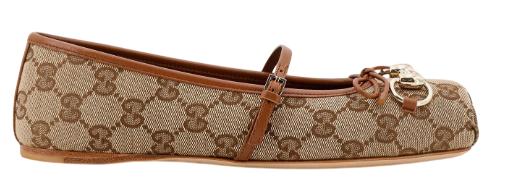 25SS 구찌 플랫 슈즈 814321 FAD6C9745 Beige ebony sundial