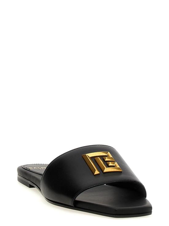 25SS 발망 뮬/슬리퍼 DN1UP966LVIT0PA Black - BALMAIN