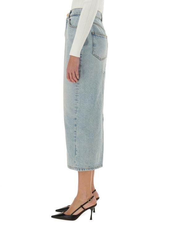 25SS 발망 스커트 EF1LD460DF23 6FC LIGHT BLUE DENIM - BALMAIN