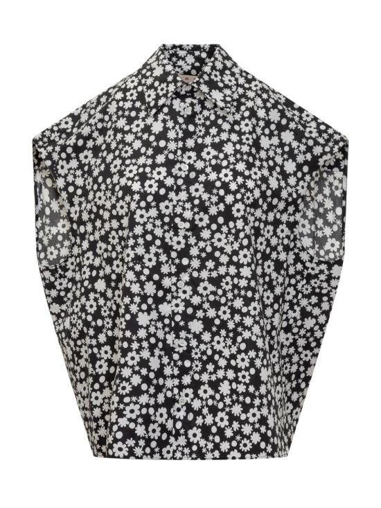 25SS 마르니 블라우스 CAMA0565S1UTC463 PFN99 Black