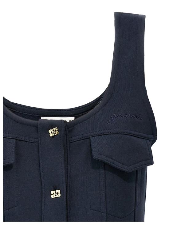 25SS 가니 숏 원피스 T4096683 BLUE - GANNI