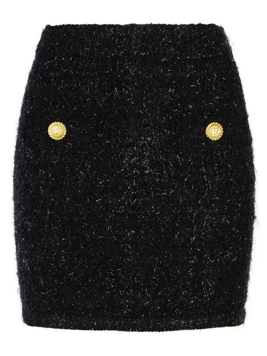 24FW 발망 스커트 DF1LB015KG430PA Black