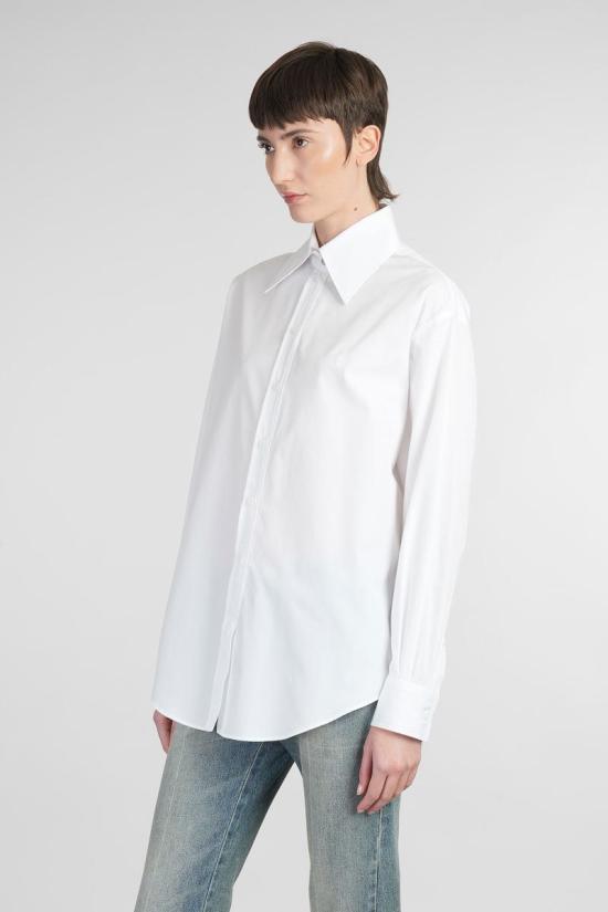 25SS 알렉산더 맥퀸 블라우스 410995 818362QAAAD WHITE - ALEXANDER MCQUEEN