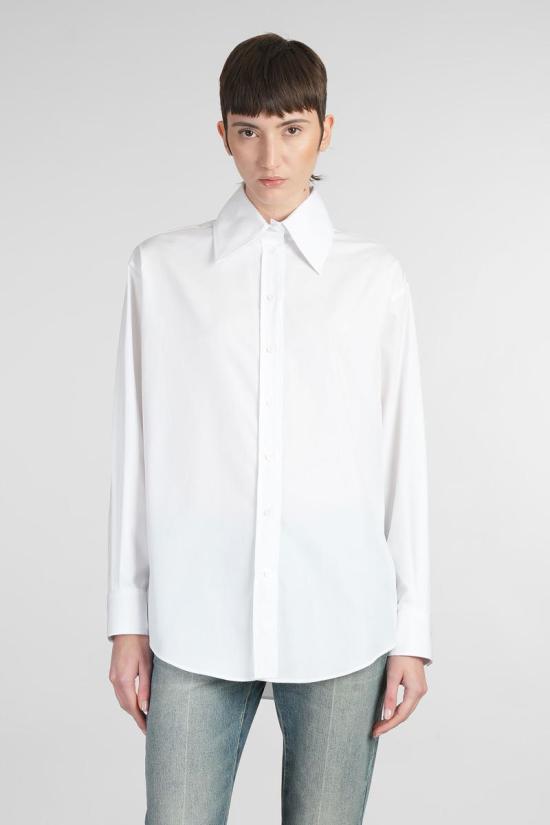 25SS 알렉산더 맥퀸 블라우스 410995 818362QAAAD WHITE