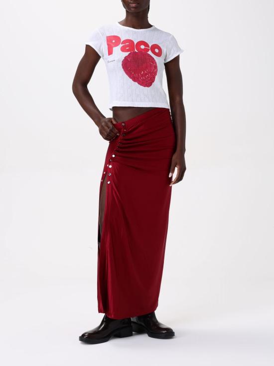 25SS 파코라반 반팔 티셔츠 25PJTE003CO0557 P100 White - PACO RABANNE