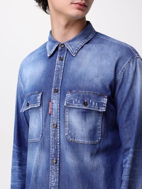 25SS 디스퀘어드2 데님 셔츠 S74DM0904S30341 470 Denim - DSQUARED2